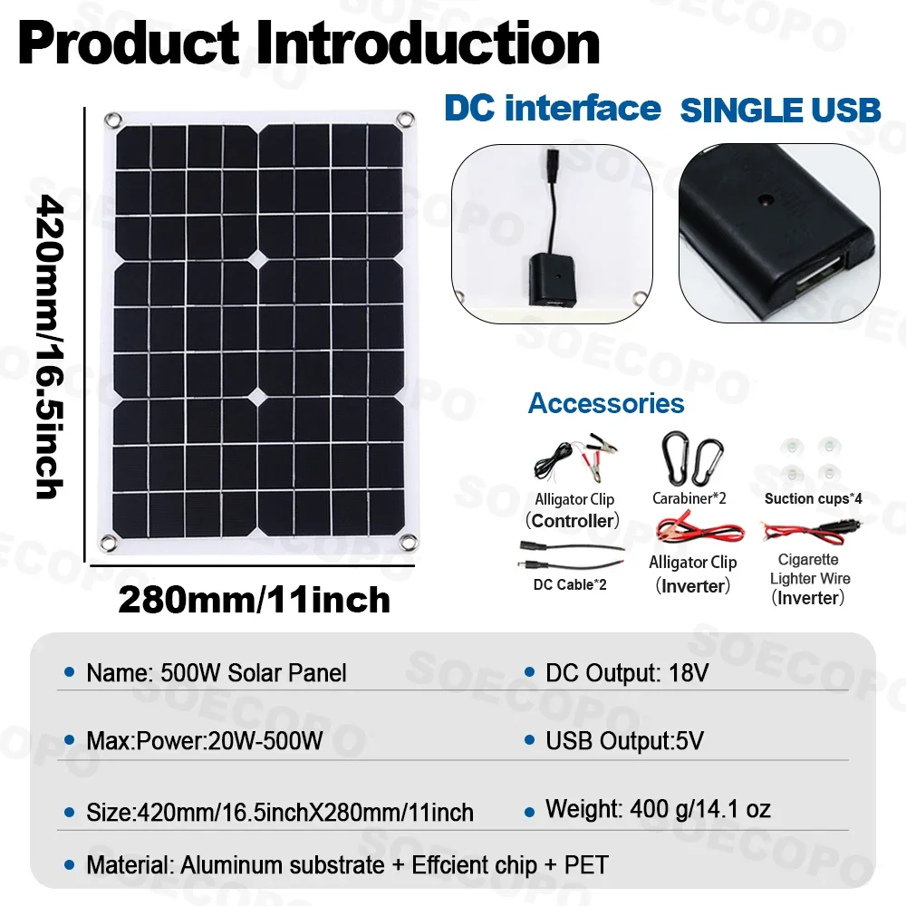 SOECOPO 6000W Home/Camping Bac - مراجعة Off Grid Solar Kit وسعره