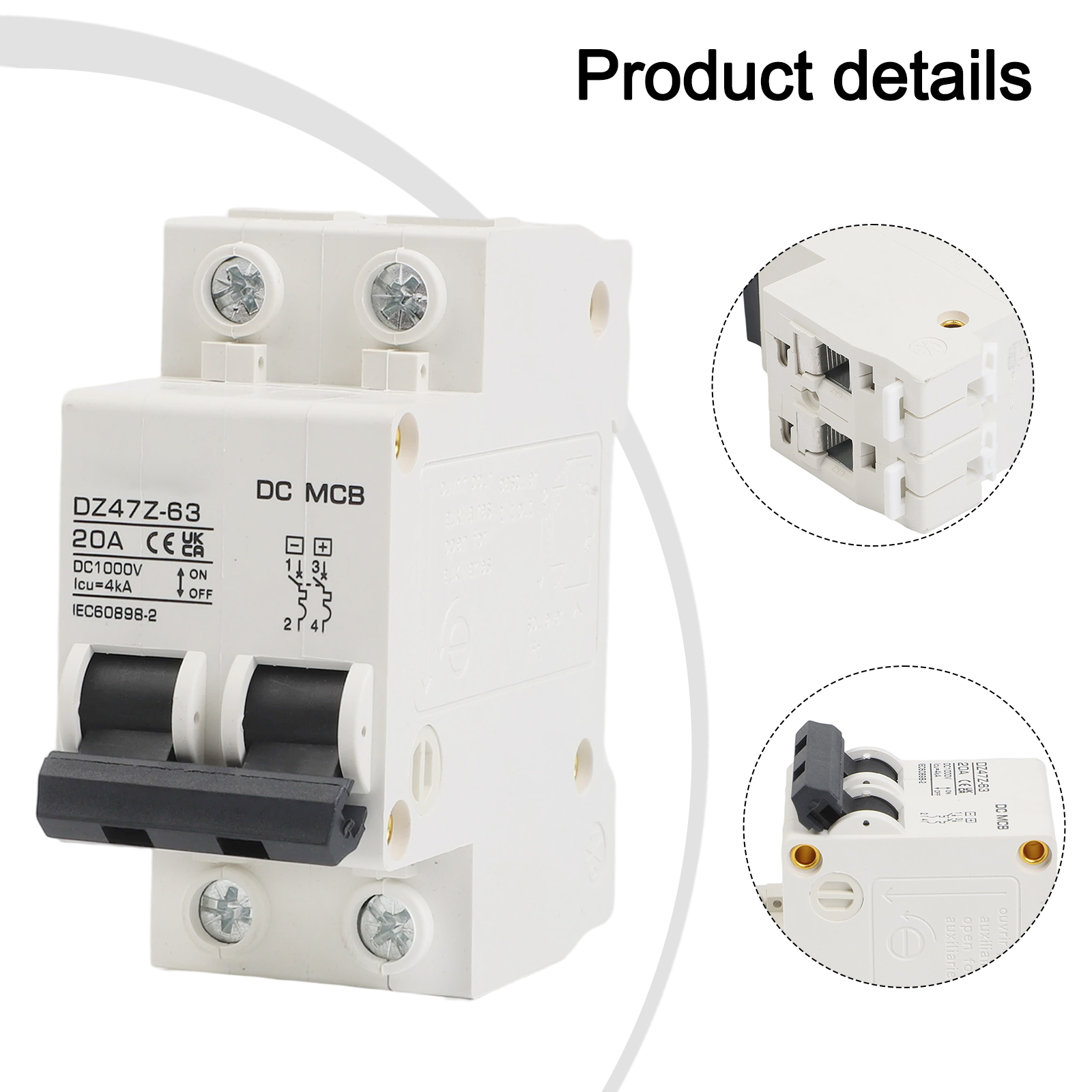 1000V DC Circuit Breaker 2 Pol - مراجعة Renewable Energy Distribution وسعره